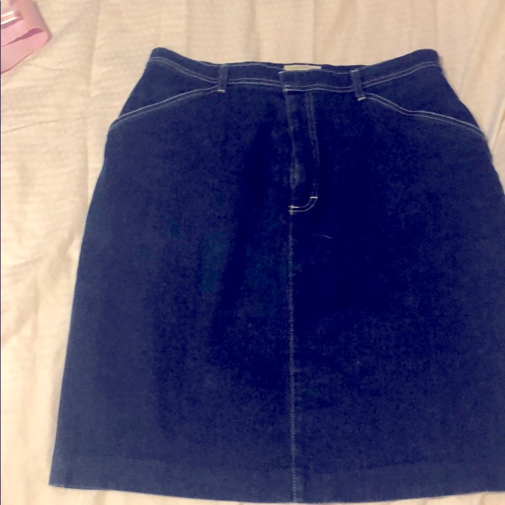 NBW dark blue denim skirt knee length